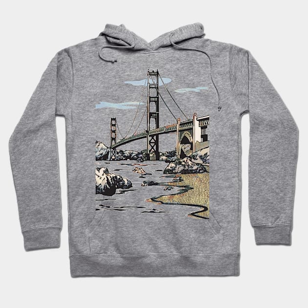 Golden Gate Bridge San Francisco Hoodie by Dual Rogue